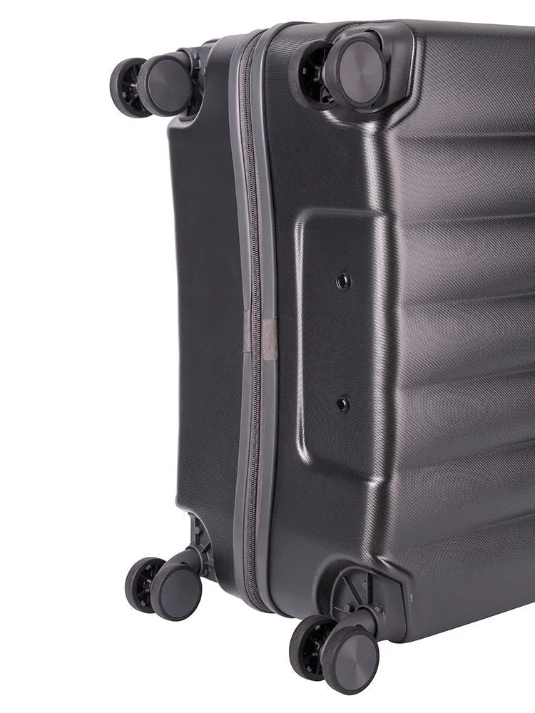 Jo Borkett Gatsby Large 4 Wheel Trolley Case | Charcoal