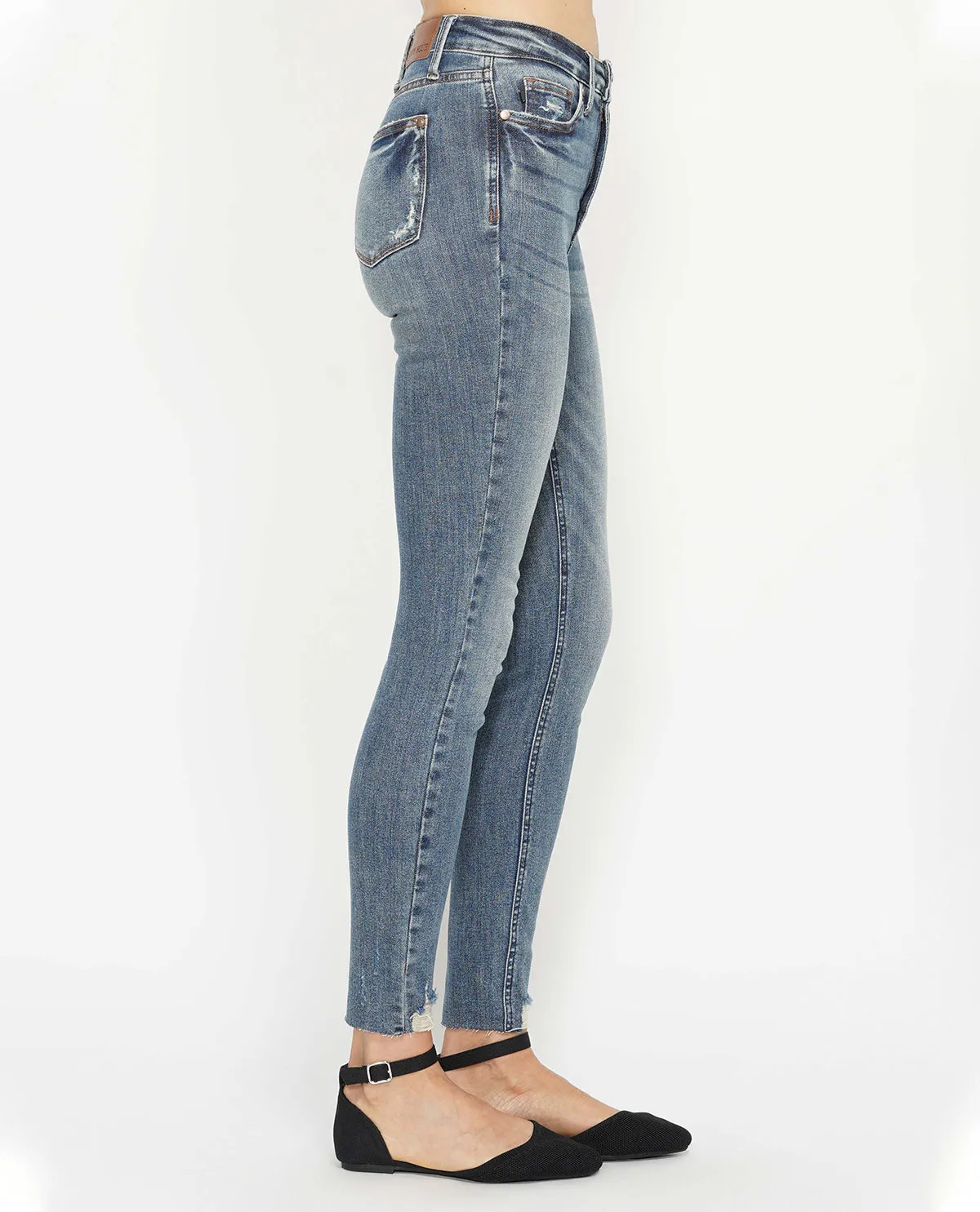 Judy Blue High Waist Tummy Control Destroy Hem Skinny Jean