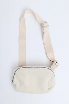 Keeping Up Sherpa Side Bag in Cream