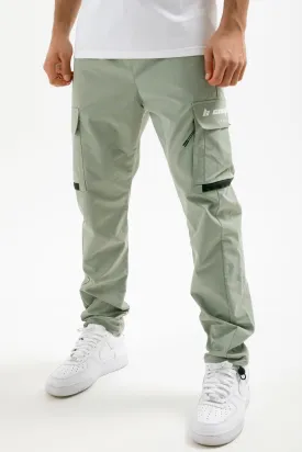 King Street Tapered Cargo Woven Pants - Sage