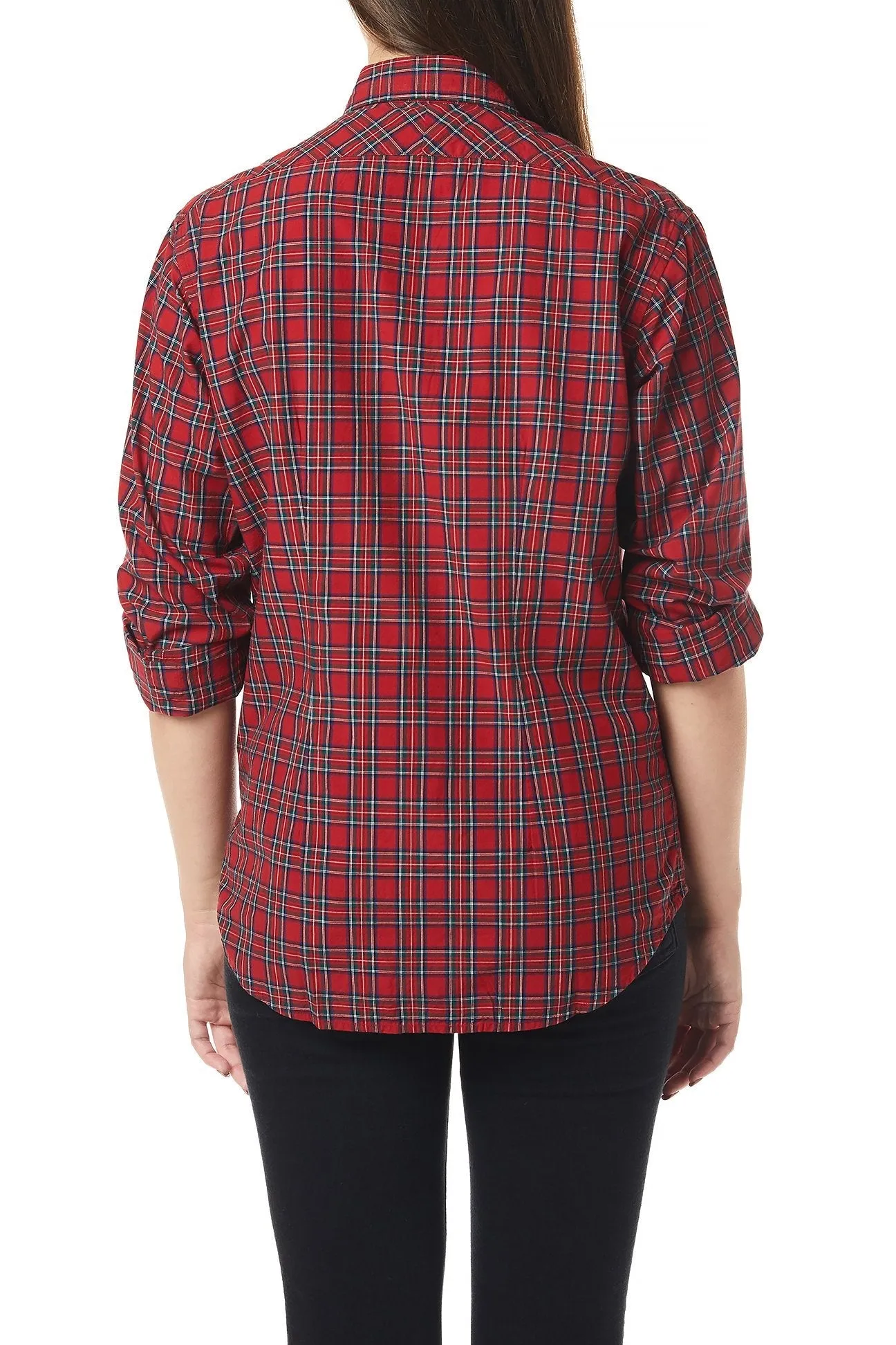 Ladies Button Down Shirt Royal Stewart