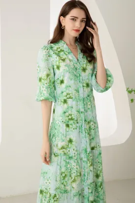 Liat Floral Dress - Green - GDS