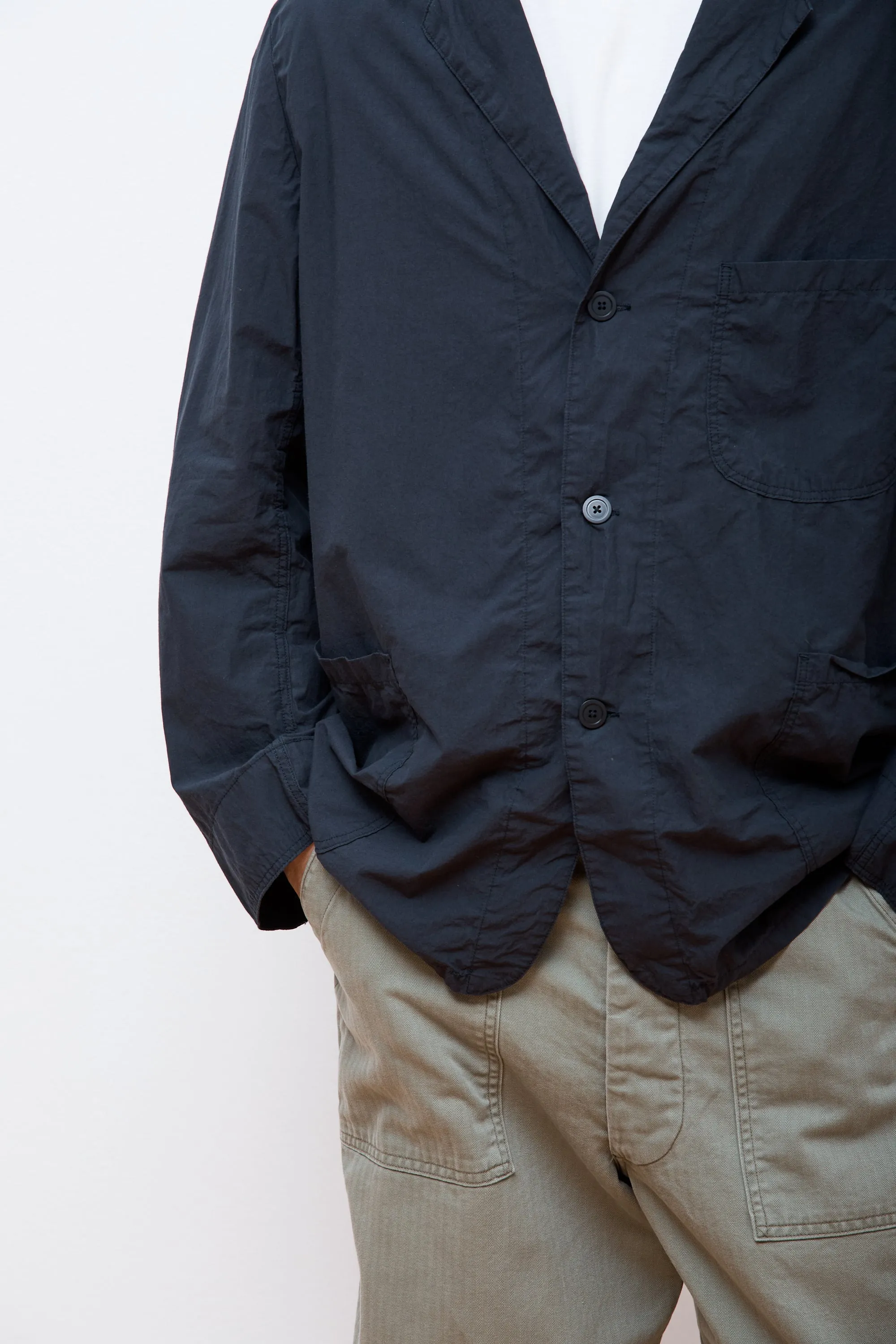 Light Simple Work Jacket Sumi Black