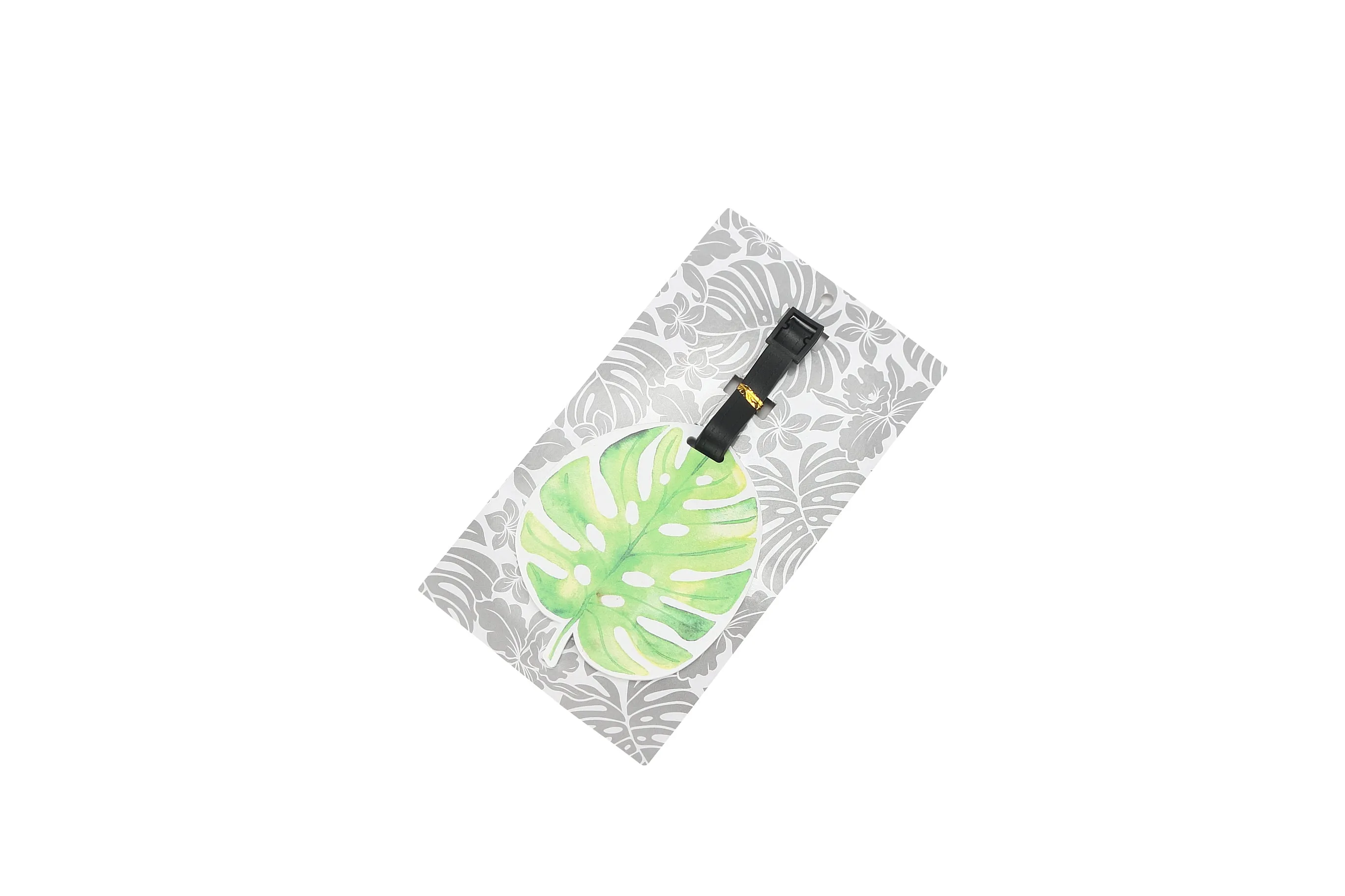 Luggage Tag Monstera Green