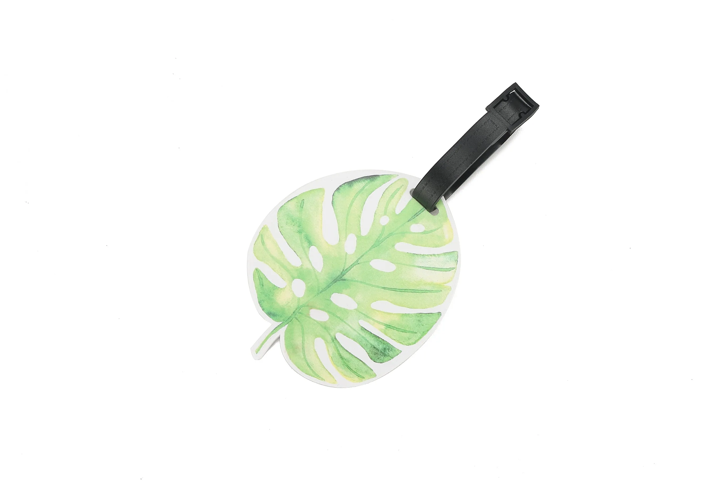 Luggage Tag Monstera Green