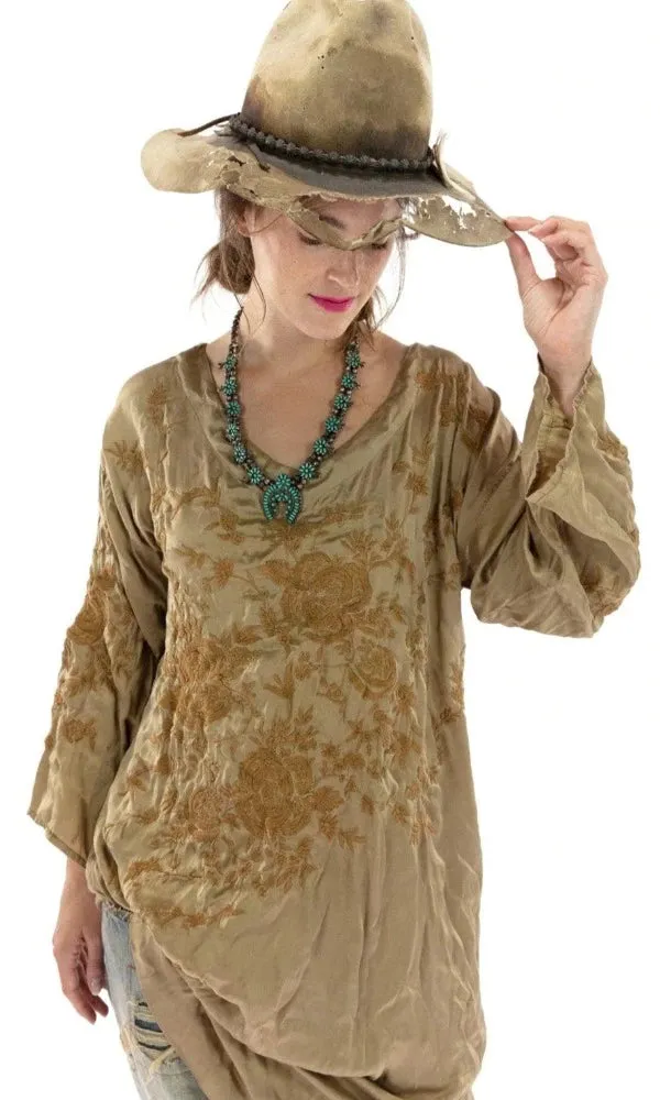 Magnolia Pearl Top 981 Embroidered Parnassus Tunic - Marigold