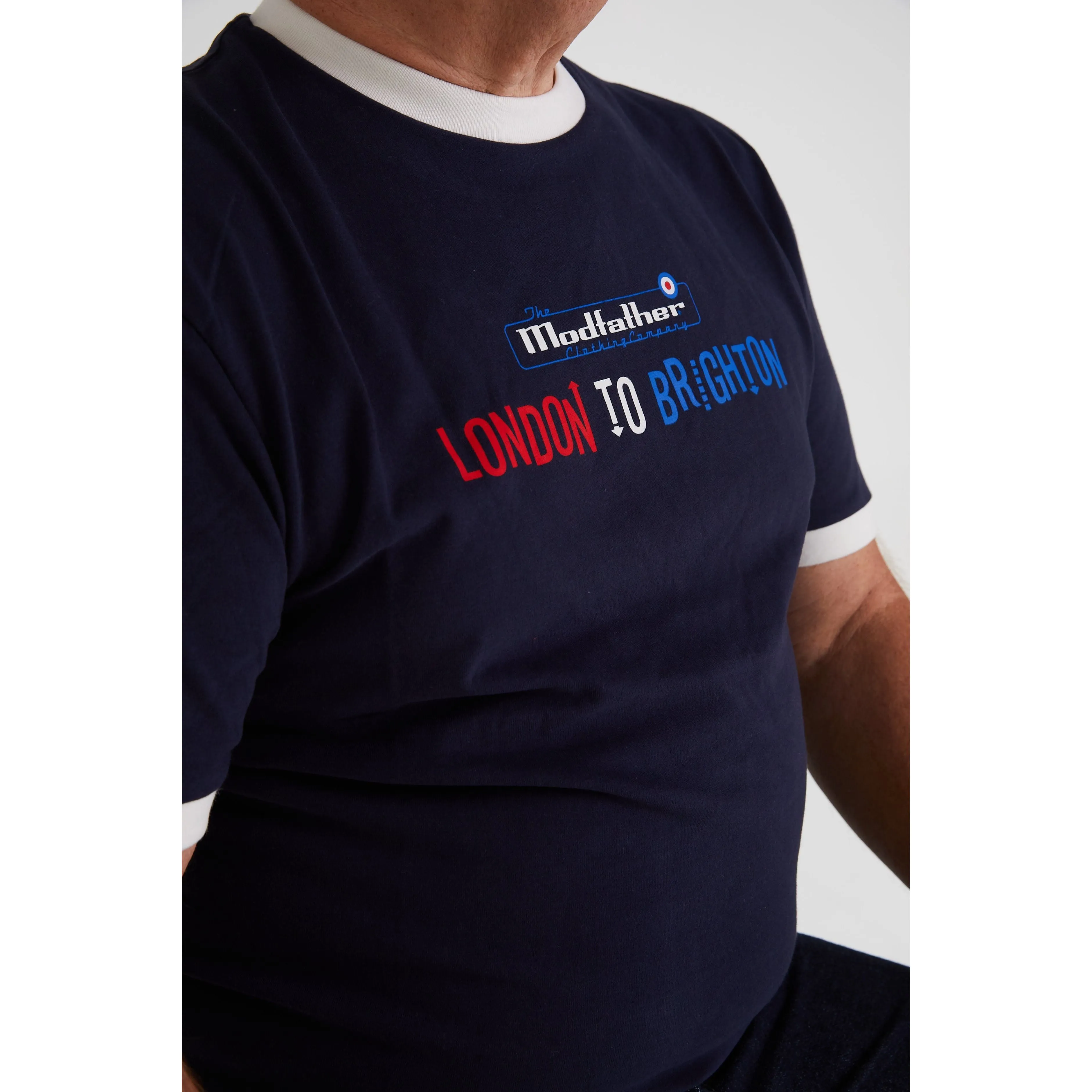 Modfather Clothing  - London to Brighton Navy - T-Shirt