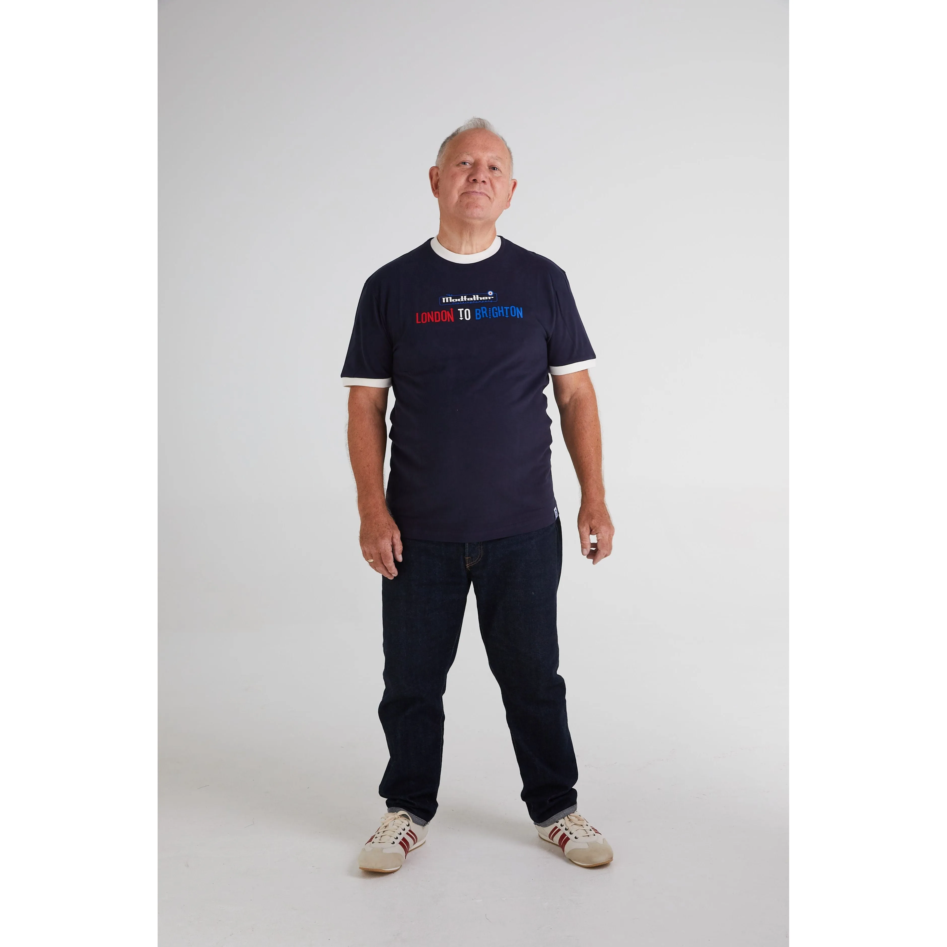 Modfather Clothing  - London to Brighton Navy - T-Shirt