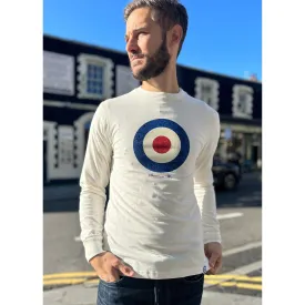 Modfather Clothing - Paisley Target Long Sleeve Ecru MF2227B - T-Shirt