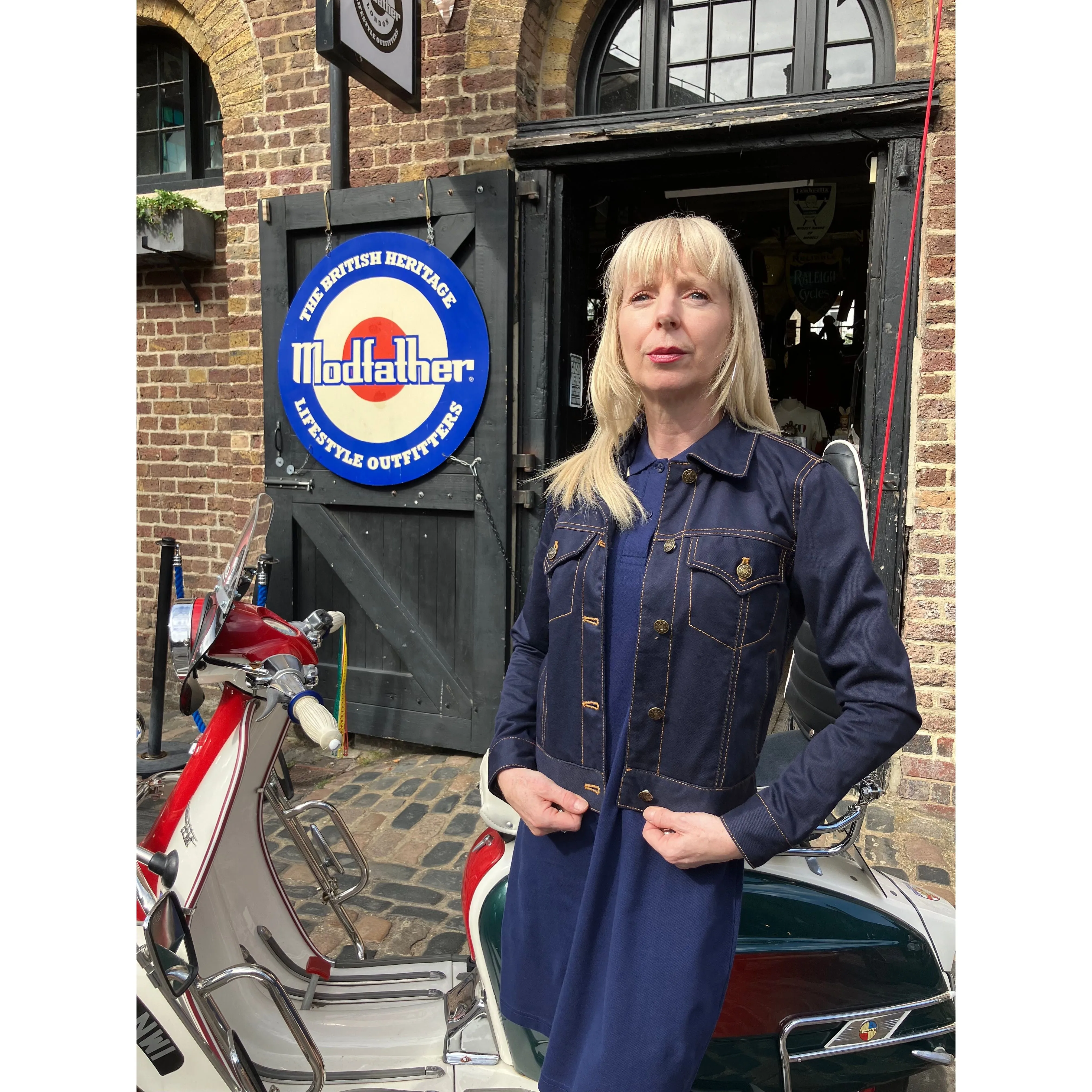 Modfather Clothing - Women's Twill Navy - Trucker Jacket