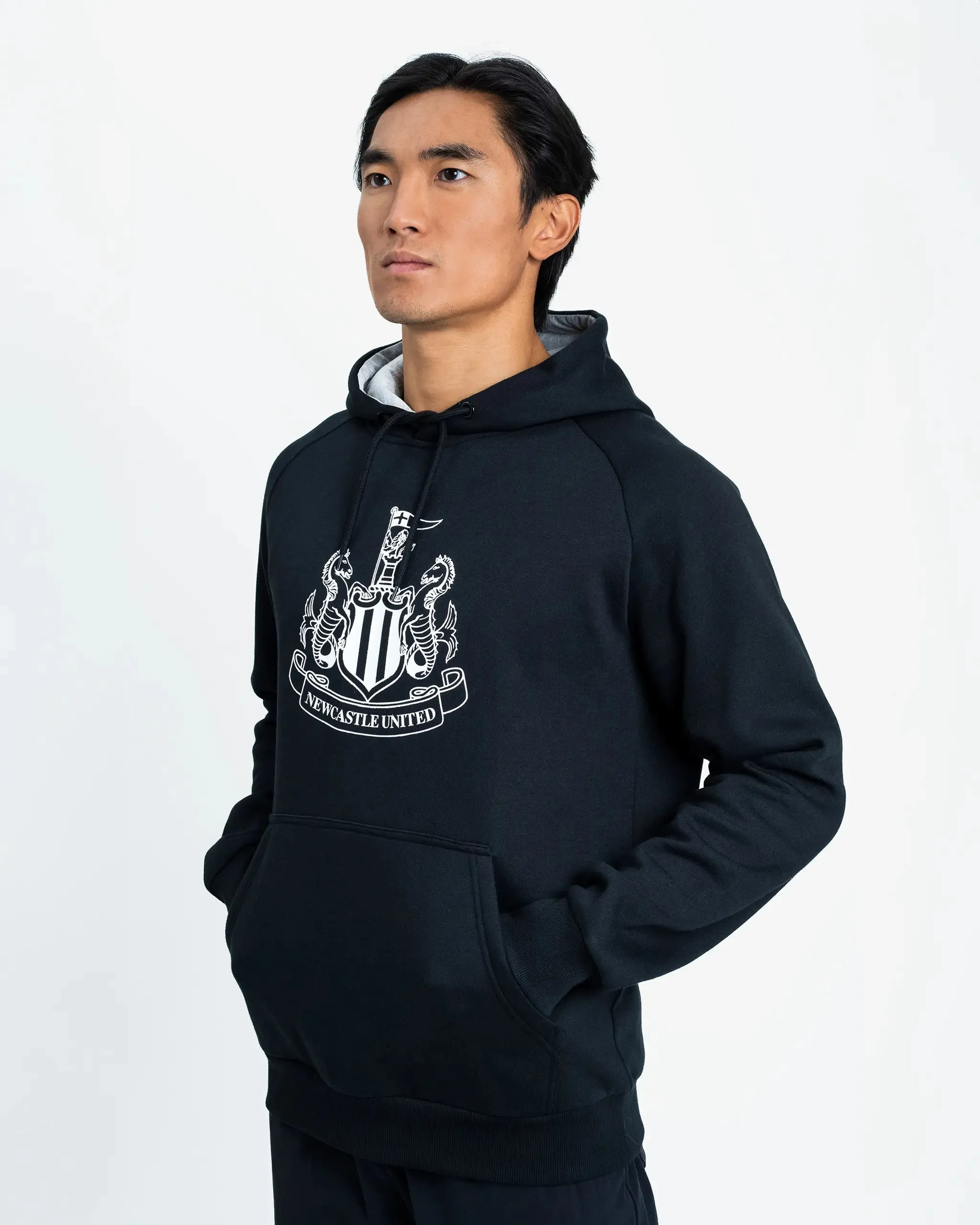 Newcastle United Men's Black Raglan Hoodie