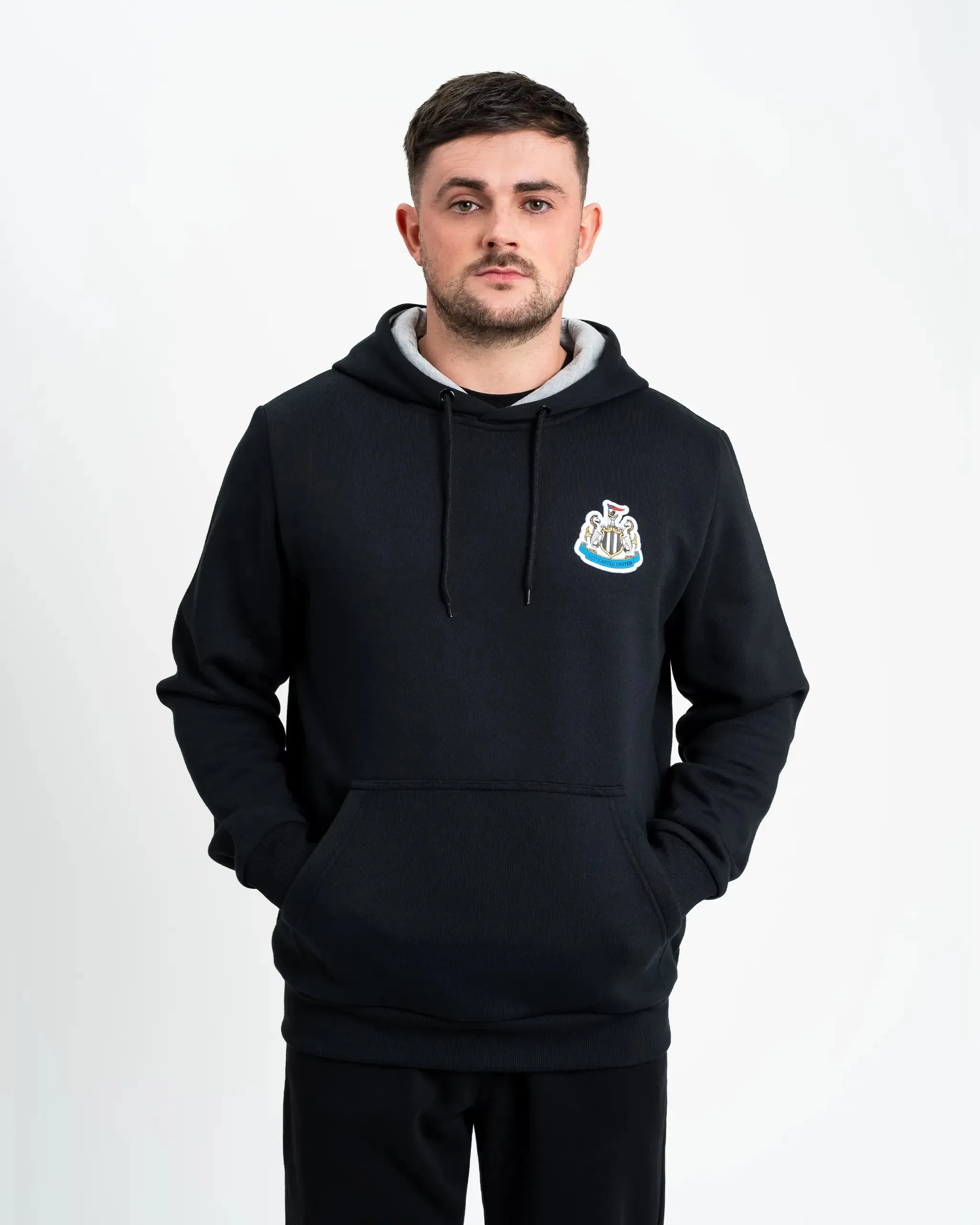 Newcastle United Men's Black Terrace Crest Hoodie