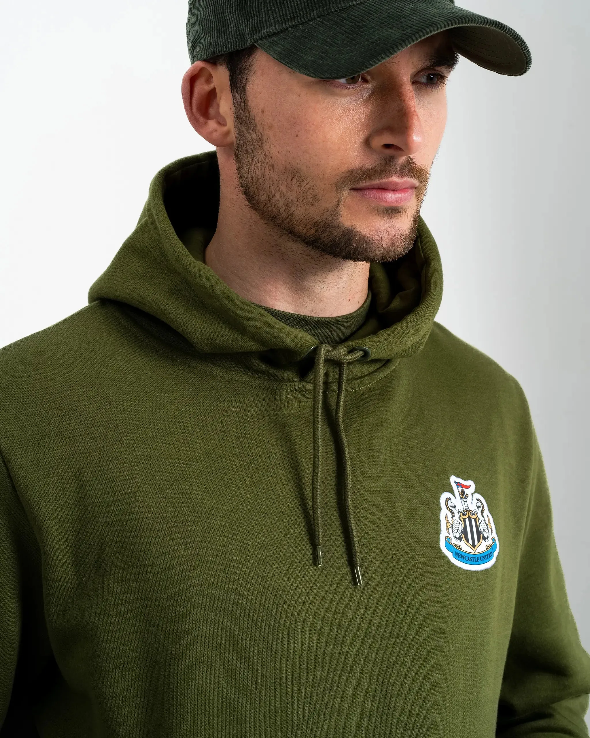 Newcastle United Men's Khaki Terrace Crest Hoodie