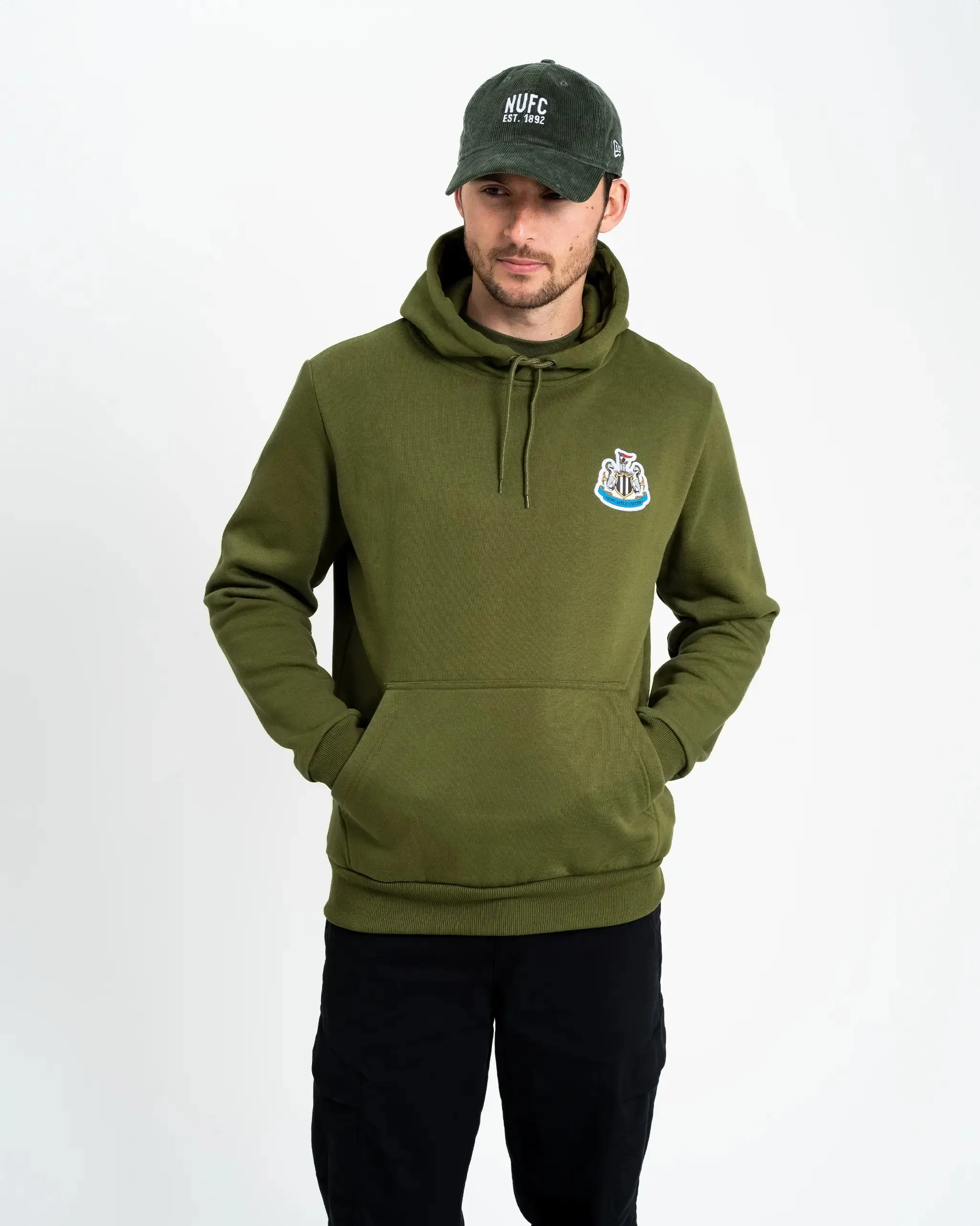 Newcastle United Men's Khaki Terrace Crest Hoodie