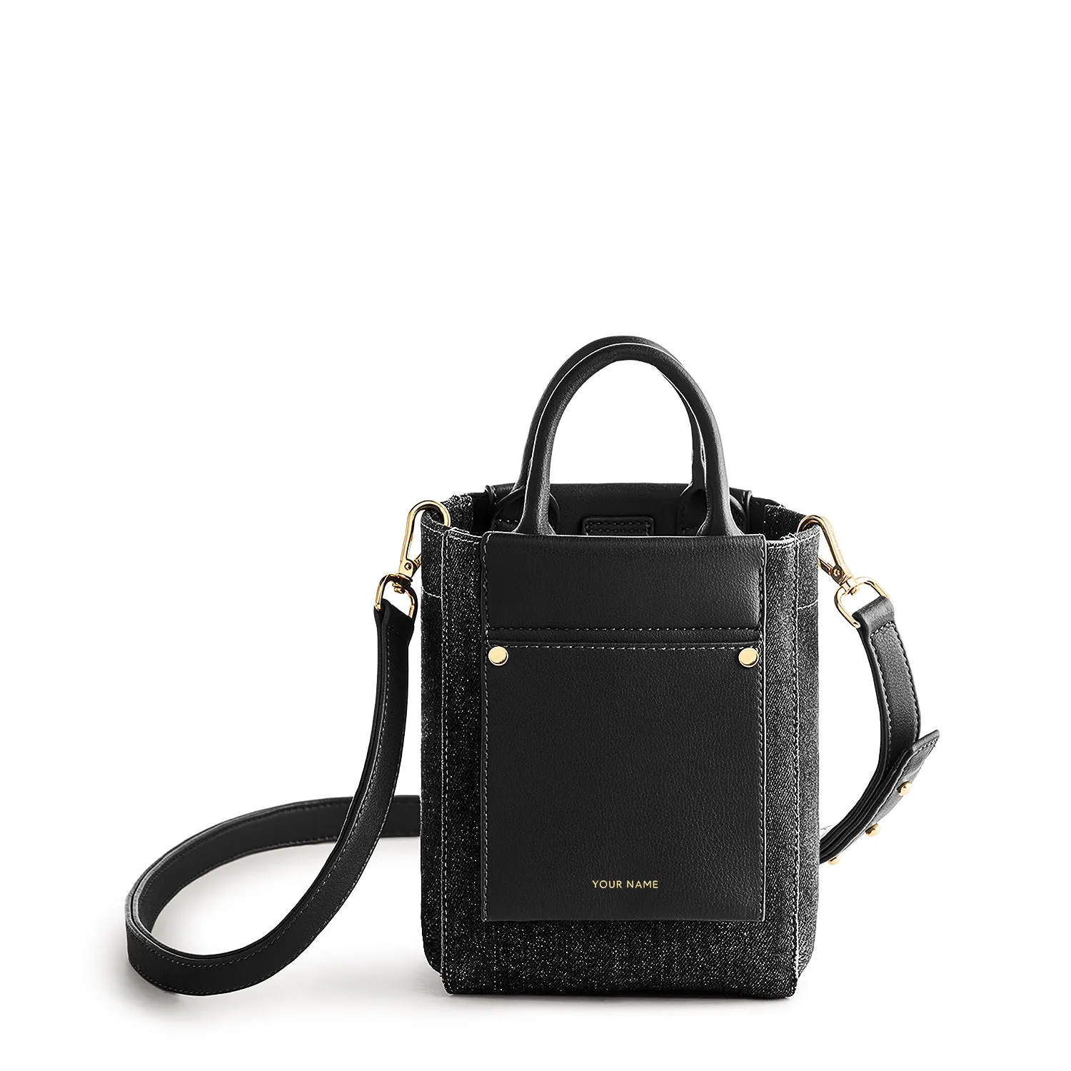 Nicola Mini Tote Denim - Black