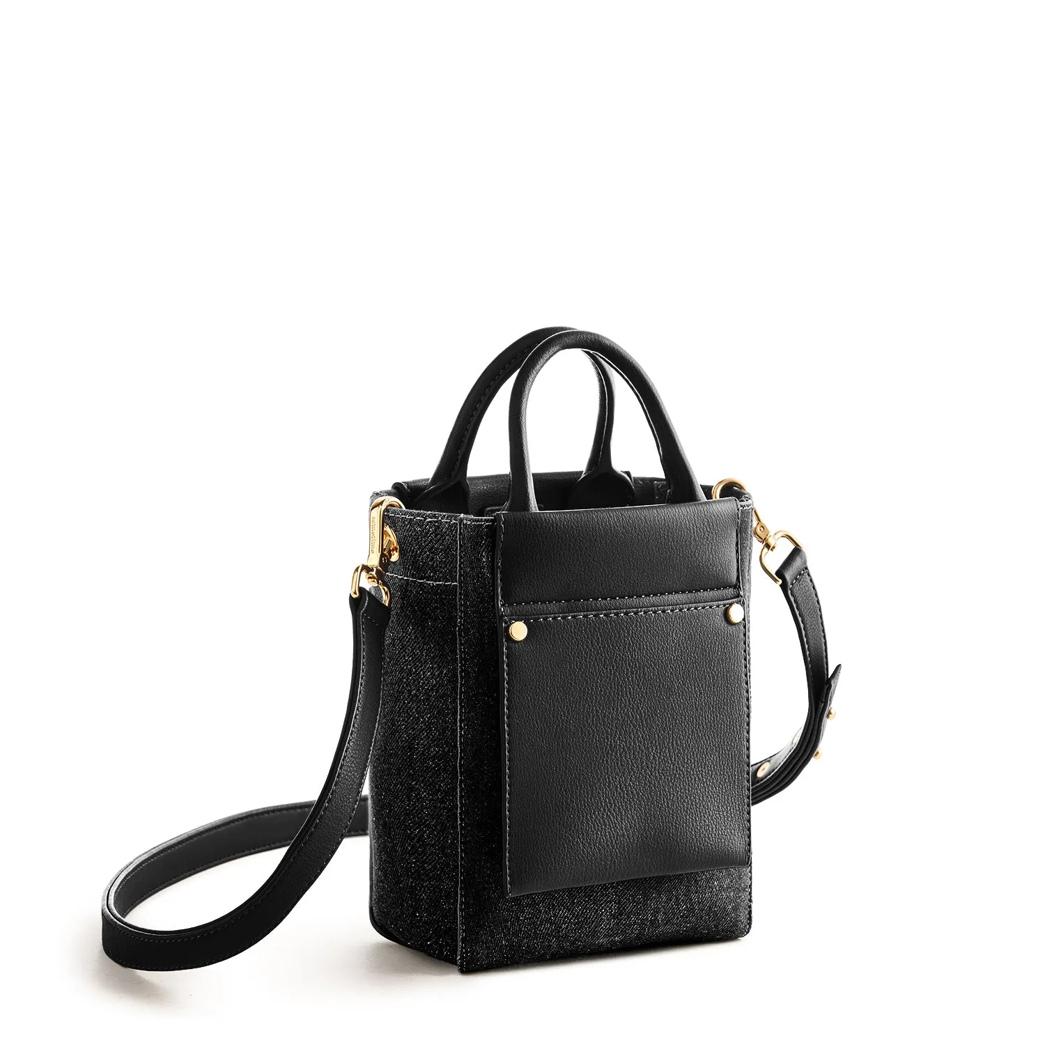 Nicola Mini Tote Denim - Black