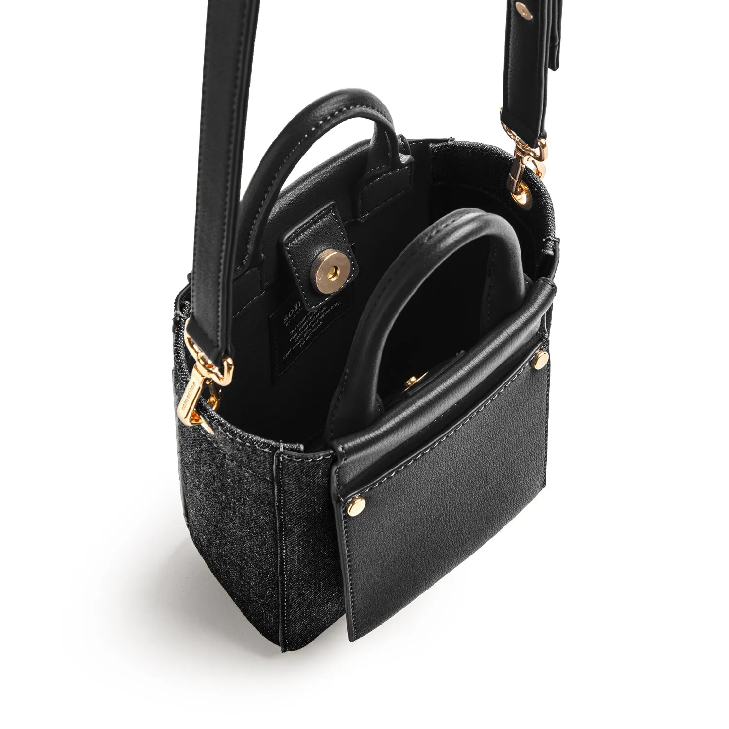 Nicola Mini Tote Denim - Black