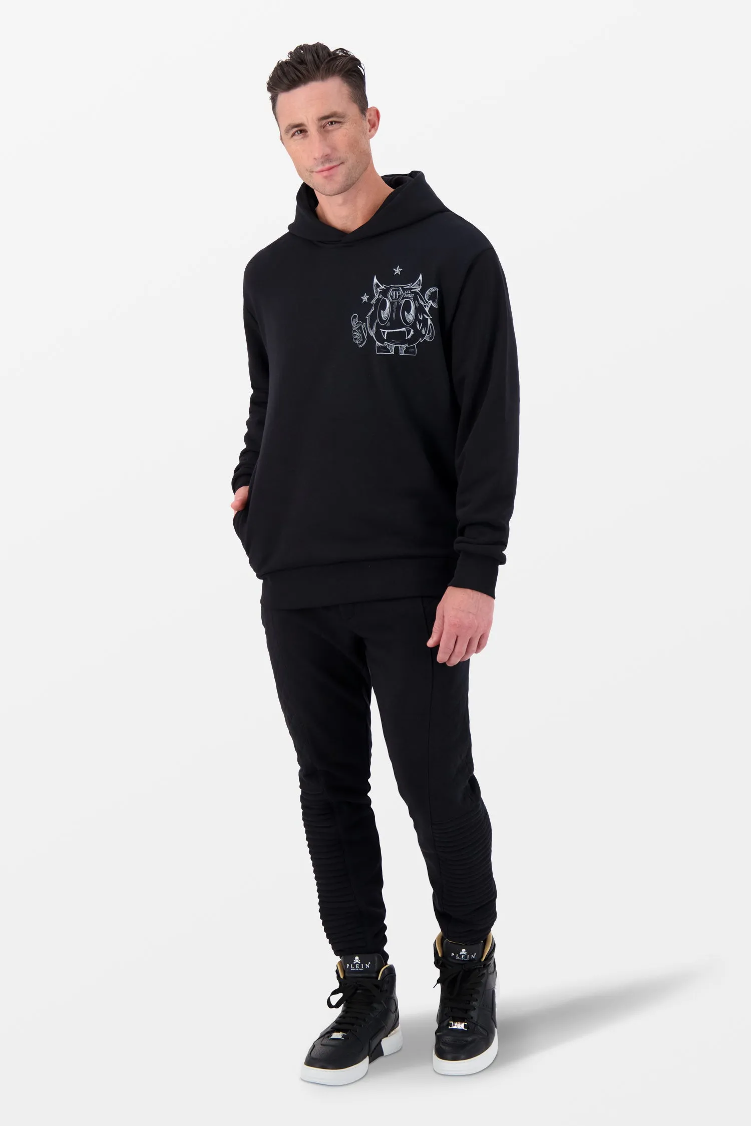 Philipp Plein Black Monster Hoodie