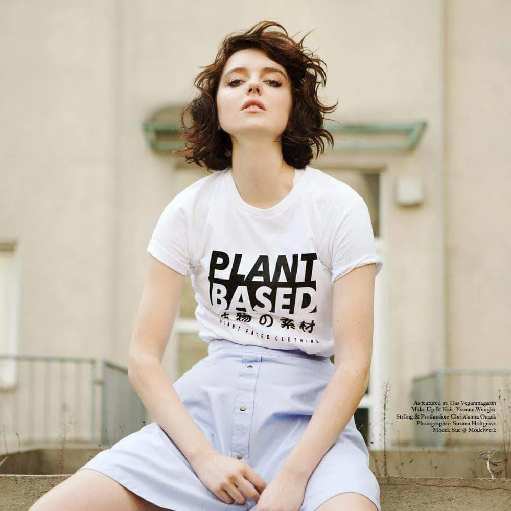 Plant Based Kanji Tee - White T-Shirt