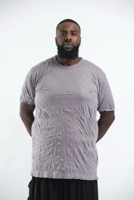 Plus Size Sure Design Men's Blank T-Shirt Gray