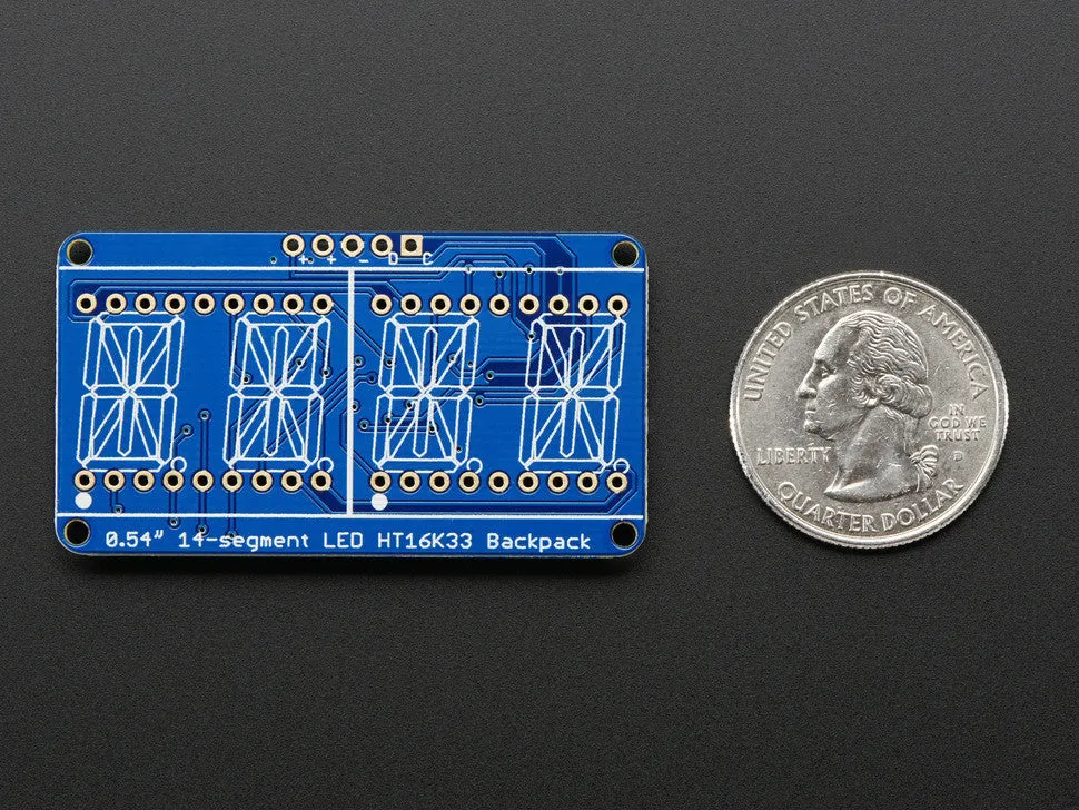 Quad Alphanumeric Display - Red 0.54" Digits w/ I2C Backpack