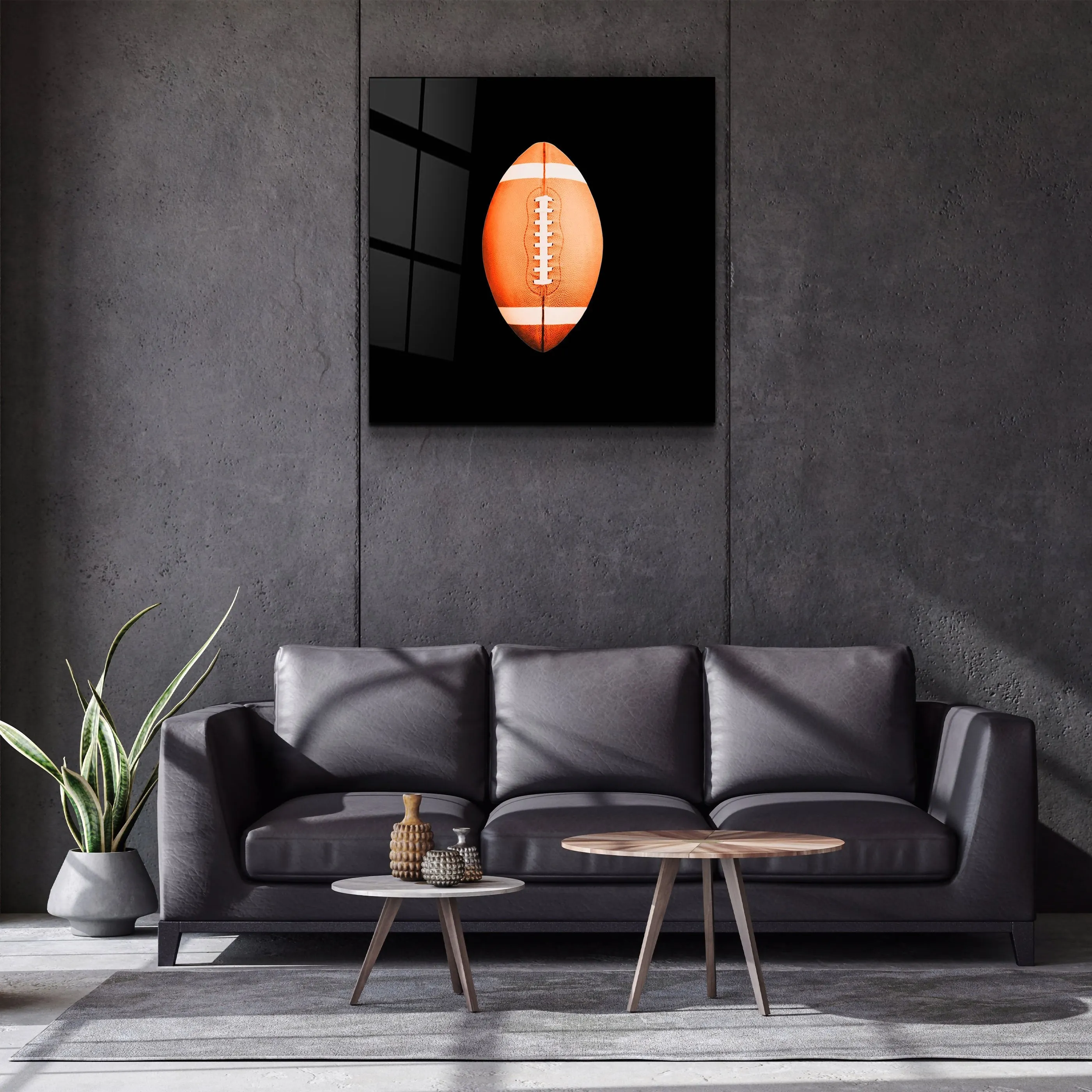 ."Recolored Designs - American Football". Glass Wall Art