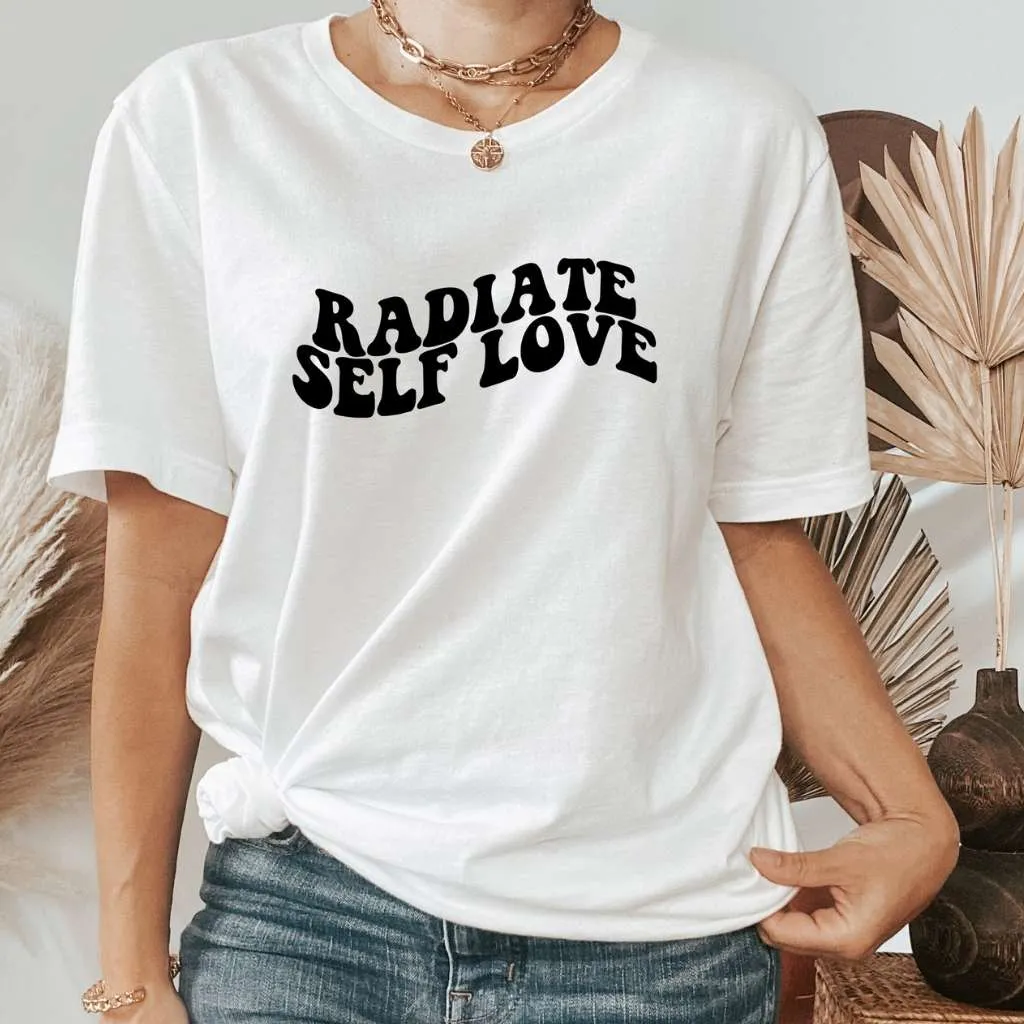 Radiate Self Love Oversized T-shirt - Positive Vibes Tees