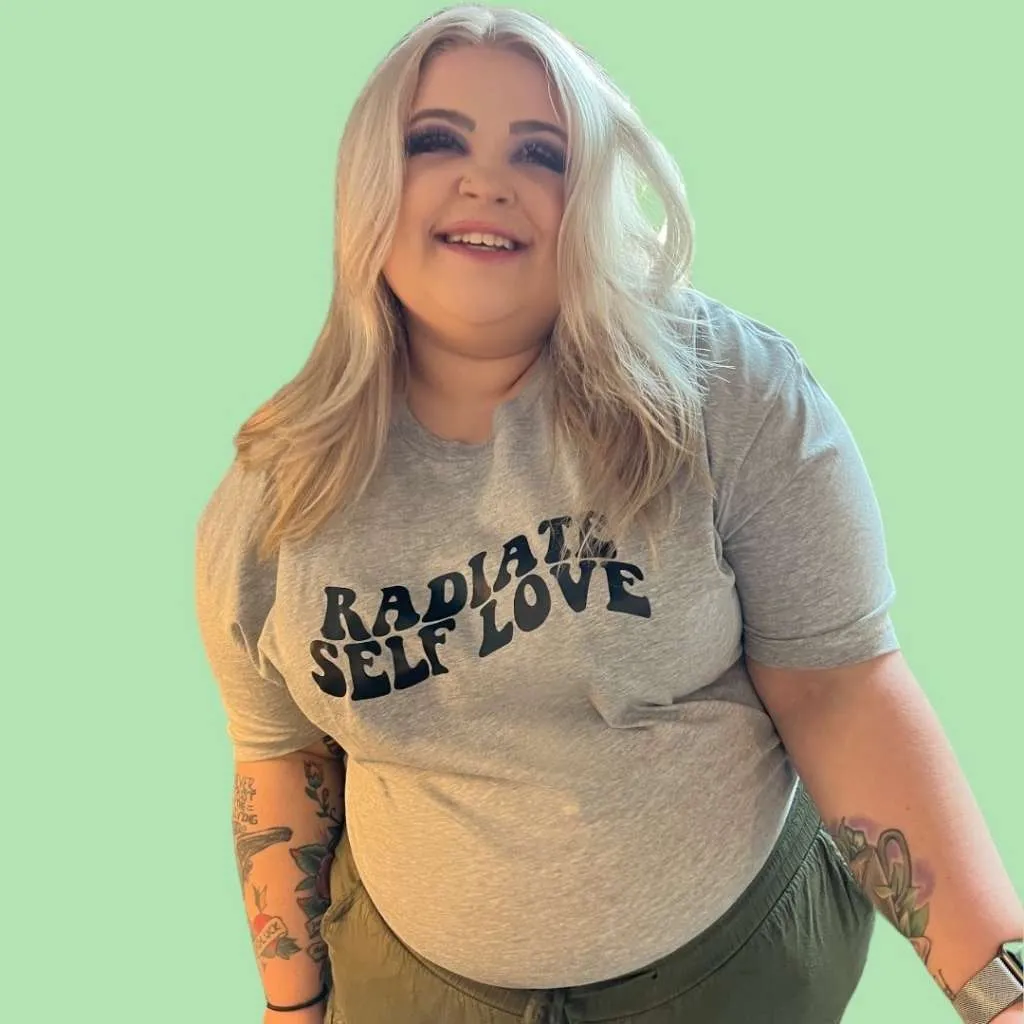 Radiate Self Love Oversized T-shirt - Positive Vibes Tees