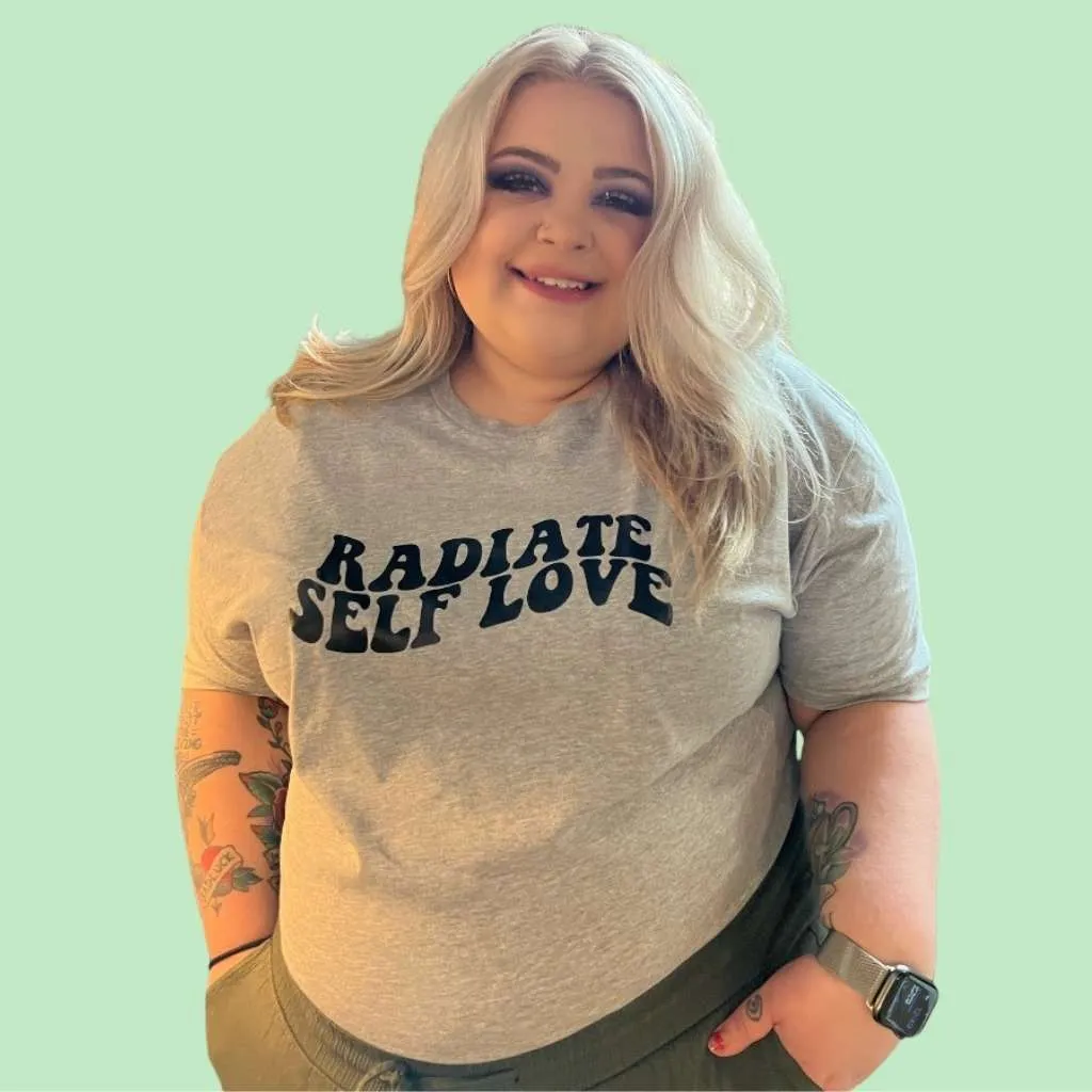 Radiate Self Love Oversized T-shirt - Positive Vibes Tees