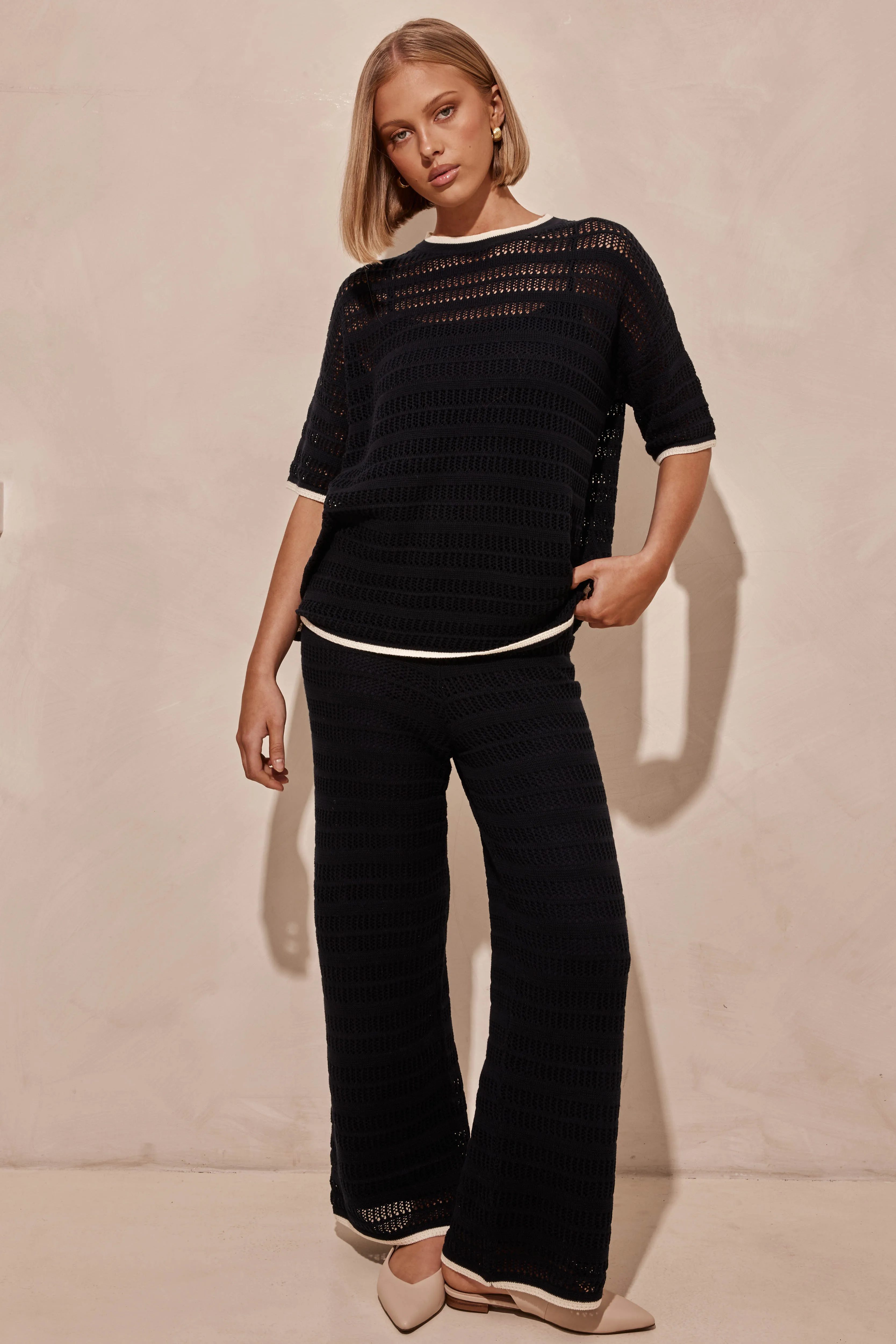 Roma Knit Pant (Navy)