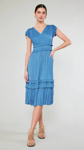 Sereia Pleated Midi - Faded Blue