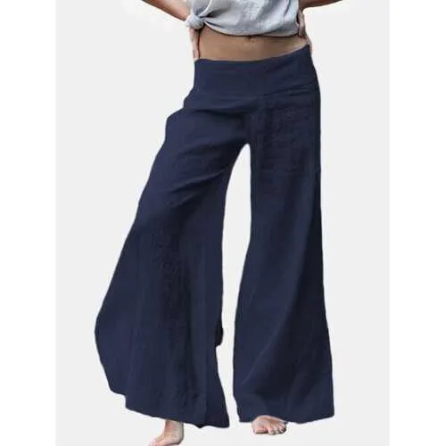 Solid Color Casual Pants