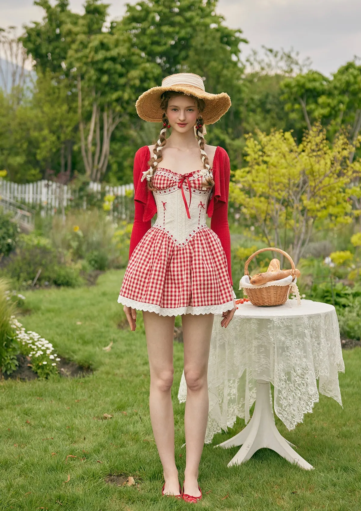 Summer Cherry Tomatoes Corset Dress