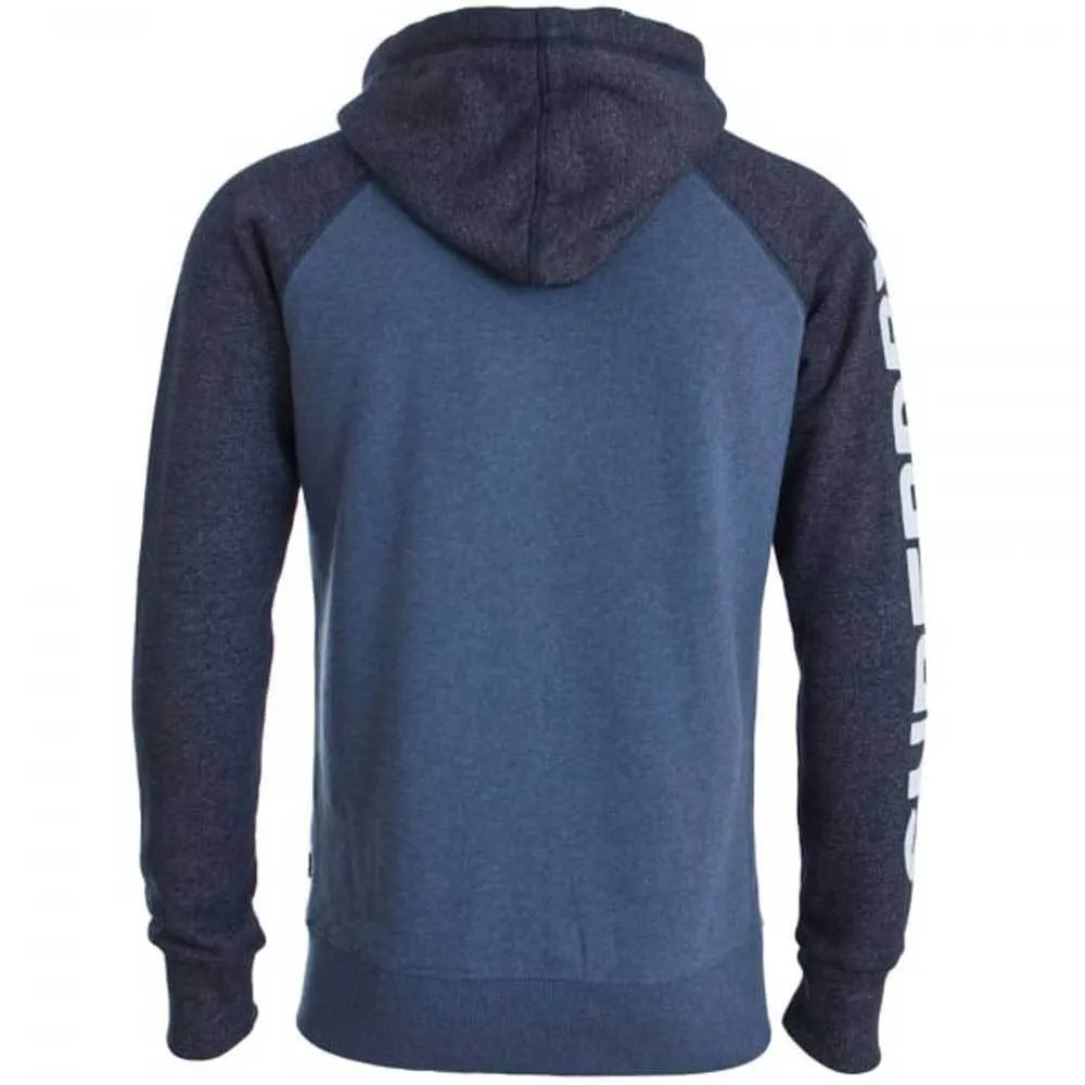 Superdry Sporting Raglan Zip Hoodie - Maritime Grit Blue M20016HP