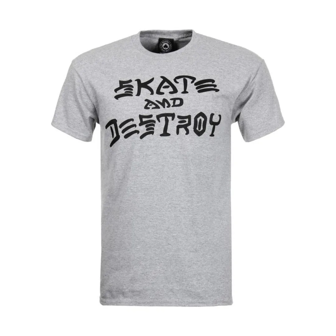 Thrasher T-Shirt Skate and Destroy grey