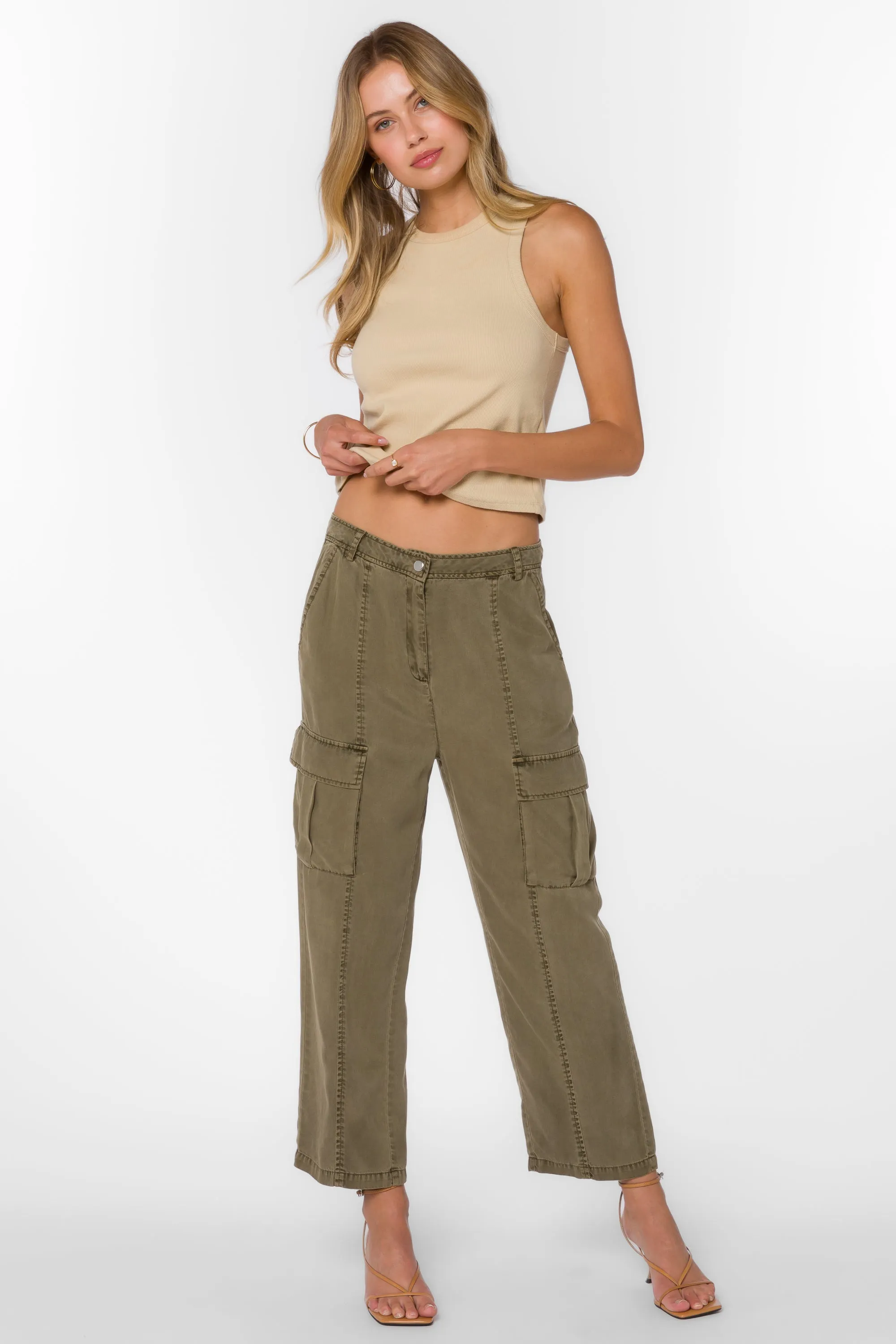 Trina Faded Olive Pants