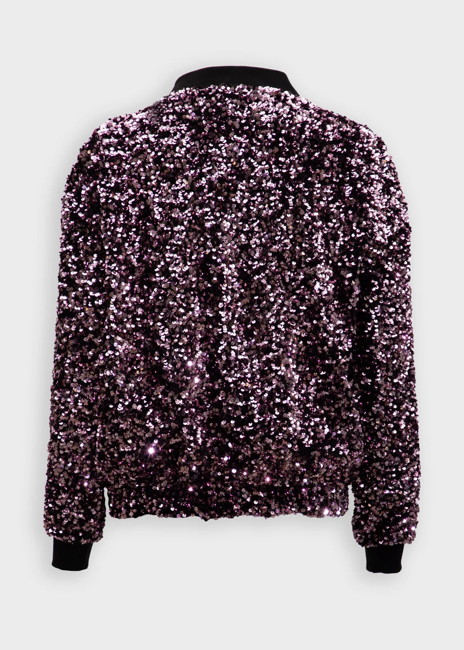 Una Sequin Bomber - Pink