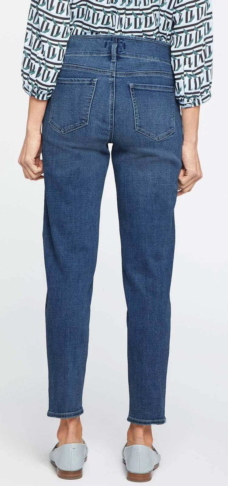 Vintage Bouncer Ankle Jeans Mediumblauw Premium Denim | Lovesick