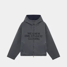 We Knew Navy Heavy Zip Jacket