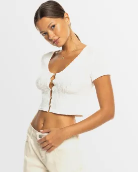 Womens Born With It Cropped Top