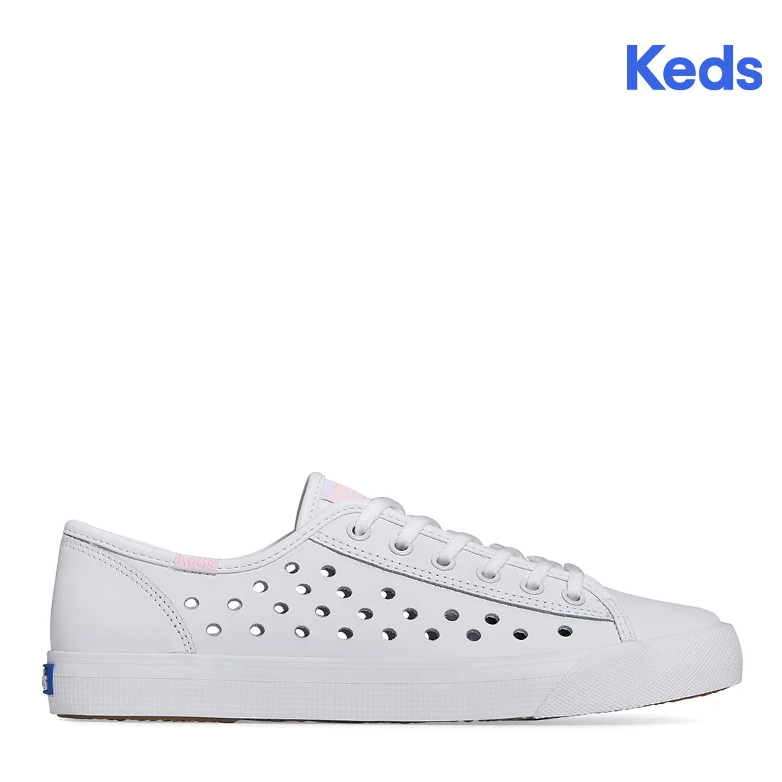 Women's Kickstart Leather Perf Sneaker White (WH67770)