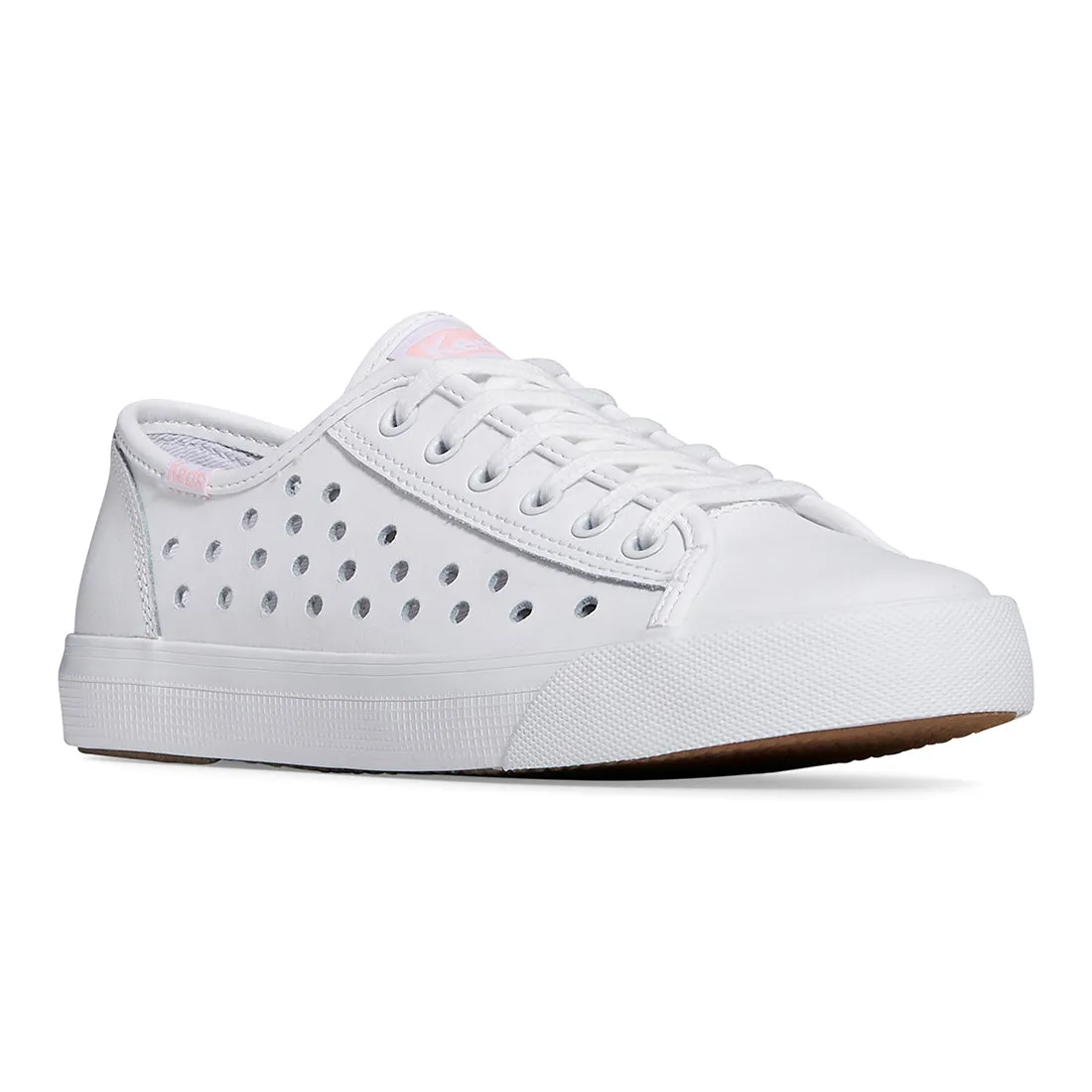 Women's Kickstart Leather Perf Sneaker White (WH67770)